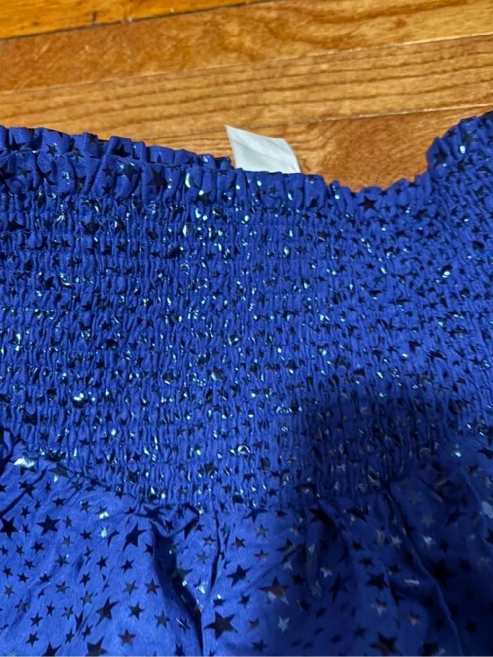 Queen Of Sparkle blue star print mini skirt with ruffles and shorts - Picture 4 of 5